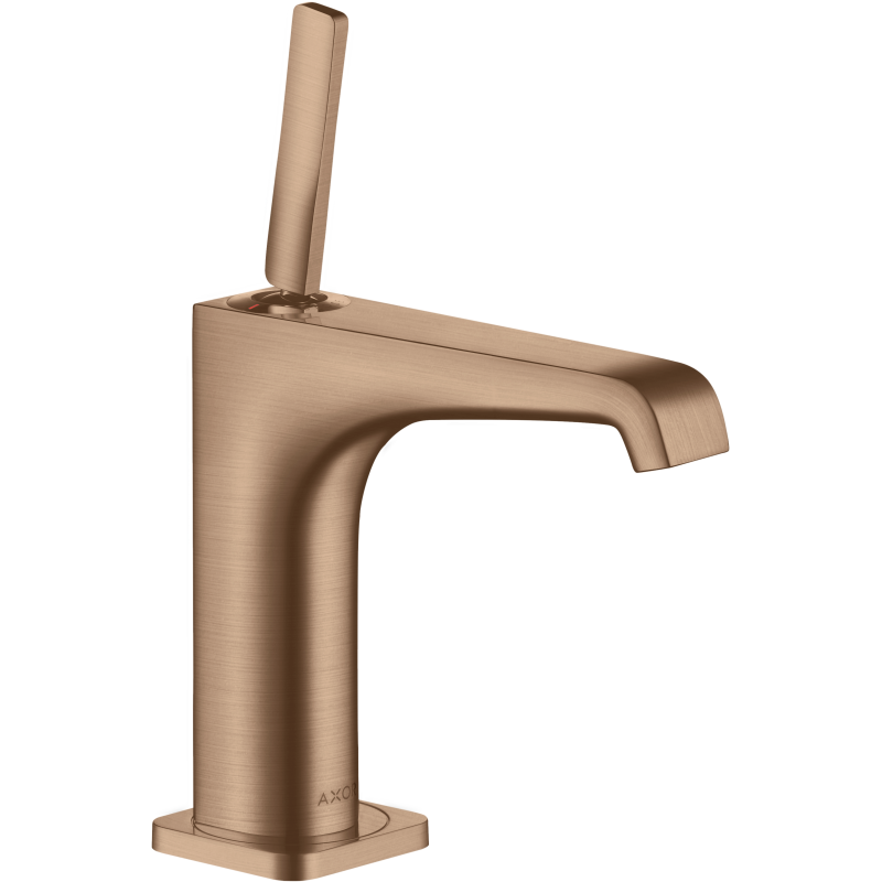 Bateria umywalkowa 130 z uchwytem Pin i niezamykanym kpl odpływowym Czerwony Złoty Szczotkowany Citterio E AXOR 36101310