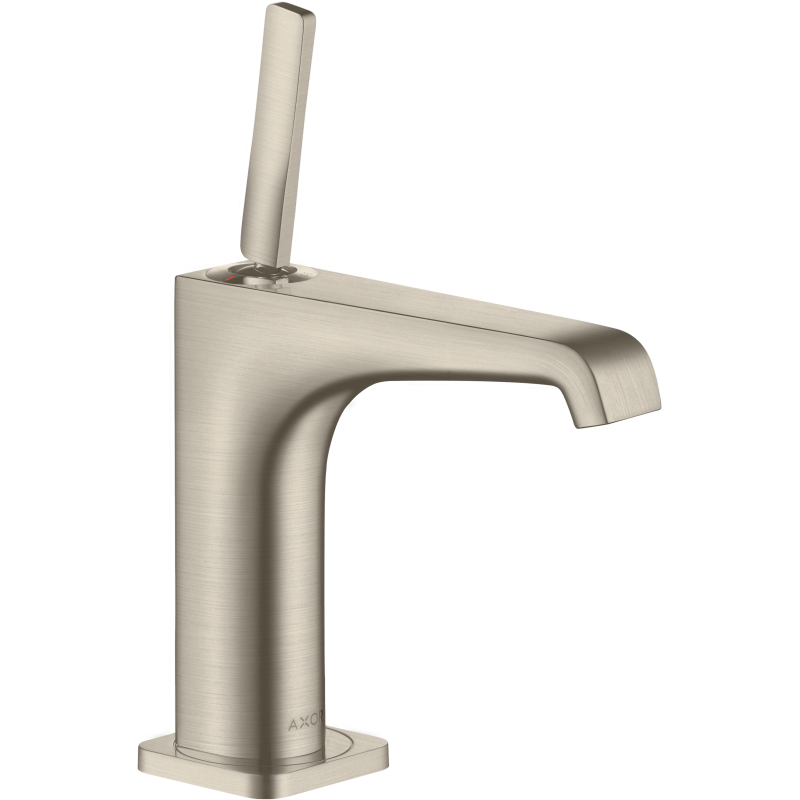 Jednouchwytowa bateria umywalkowa 130 z uchwytem Pin i niezamykanym kpl odpływowym Nikiel Szczotkowany Citterio E AXOR 36101820