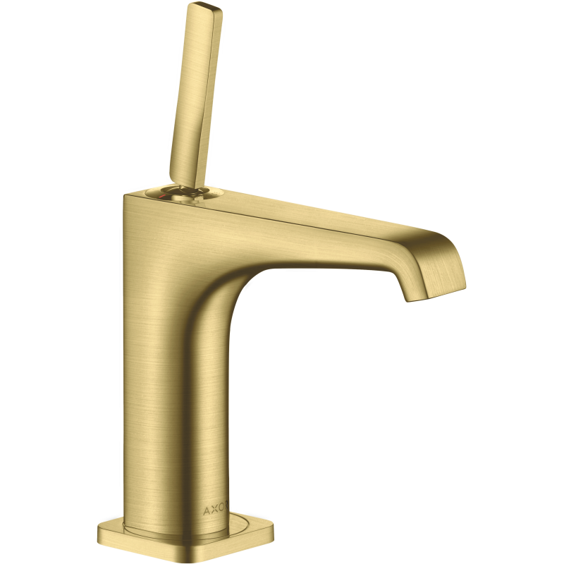 Jednouchwytowa bateria umywalkowa 130 z uchwytem Pin i niezamykanym kpl odpływowym Mosiądz Szczotkowany Citterio E AXOR 36101950