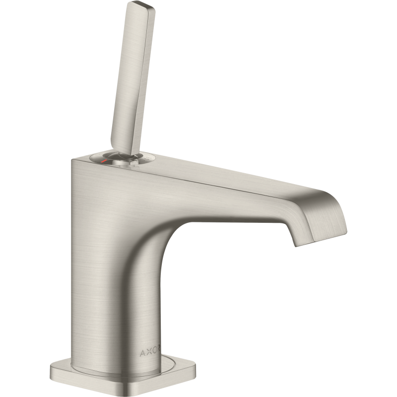 Bateria umyw. 90 do małych umywalek z uchwytem Pin i niezamykanym kpl odpływowym Stal Szlachetna Citterio E AXOR 36102800