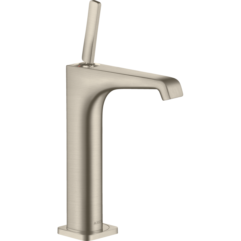Bateria umyw. 190 do umyw nablat z uchwytem Pin i niezamykanym kpl odpływowym Nikiel Szczotkowany Citterio E AXOR 36103820