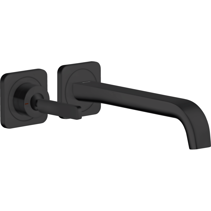 Bateria umywalkowa z uchwytem Pin, wylewką 221 mm i rozetami, ścienna, podtynkowa Czarny Matowy Citterio E AXOR 36106670