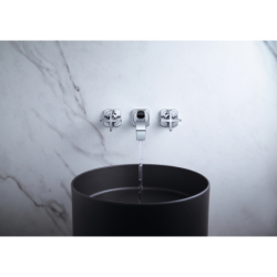 3-otworowa bateria umywalkowa z rozetami i wylewką 220 mm, ścienna, podtynkowa Chrom Citterio E AXOR 36107000