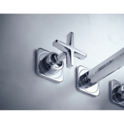 3-otworowa bateria umywalkowa z rozetami i wylewką 220 mm, ścienna, podtynkowa Chrom Citterio E AXOR 36107000