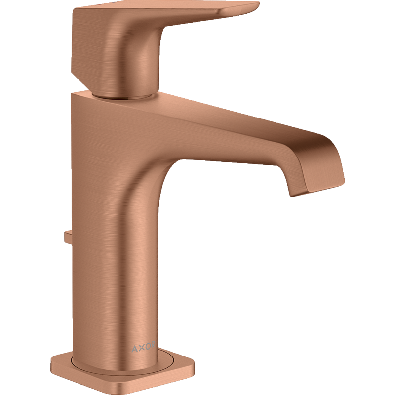 Jednouchwytowa bateria umywalkowa 130 z kompletem odpływowym z cięgłem Czerwony Złoty Szczotkowany Citterio E AXOR 36110310