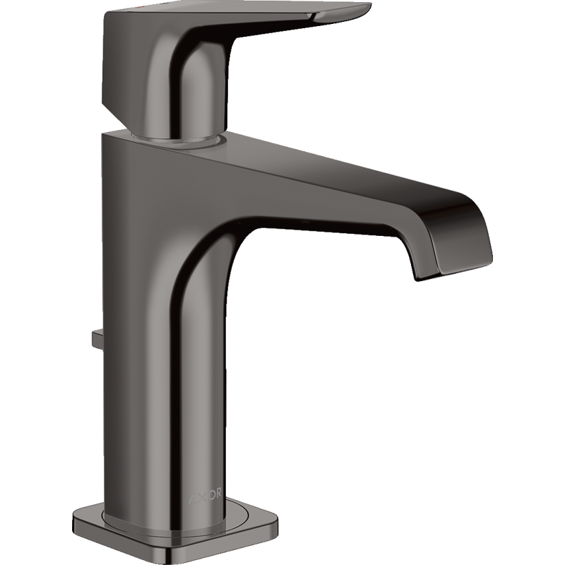 Jednouchwytowa bateria umywalkowa 130 z kompletem odpływowym z cięgłem Czarny Chrom Polerowany Citterio E AXOR 36110330