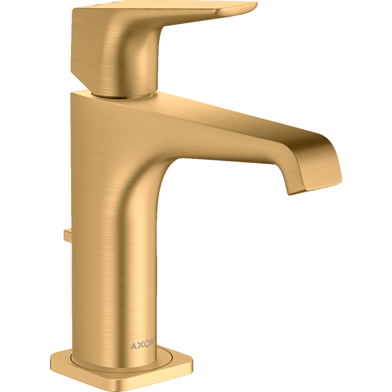 Jednouchwytowa bateria umywalkowa 130 z kompletem odpływowym z cięgłem Mosiądz Szczotkowany Citterio E AXOR 36110950