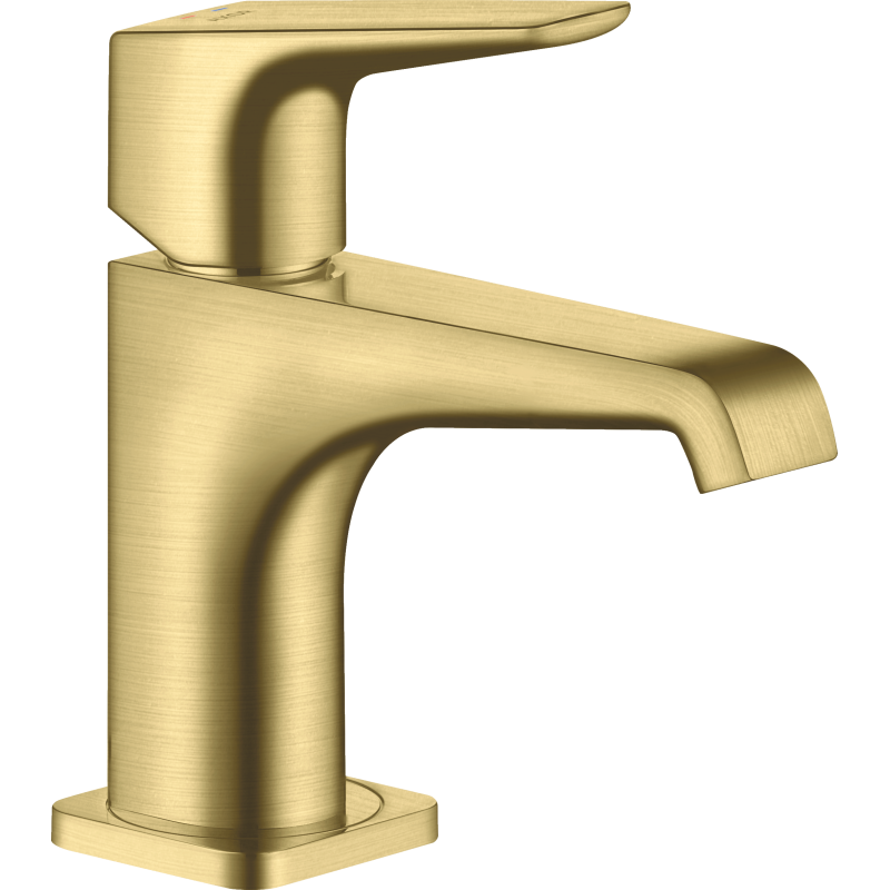 Bateria umywalkowa 90 do małych umywalek z niezamykanym kpl odpływowym Mosiądz Szczotkowany Citterio E AXOR 36112950