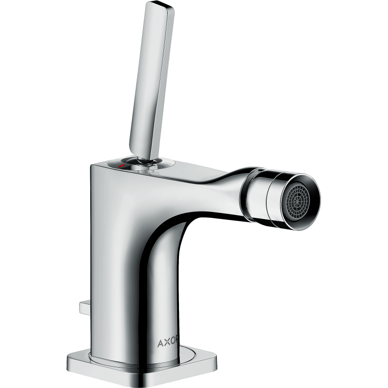 Jednouchwytowa bateria bidetowa z uchwytem Pin i kompletem odpływowym z cięgłem Chrom Citterio E AXOR 36120000