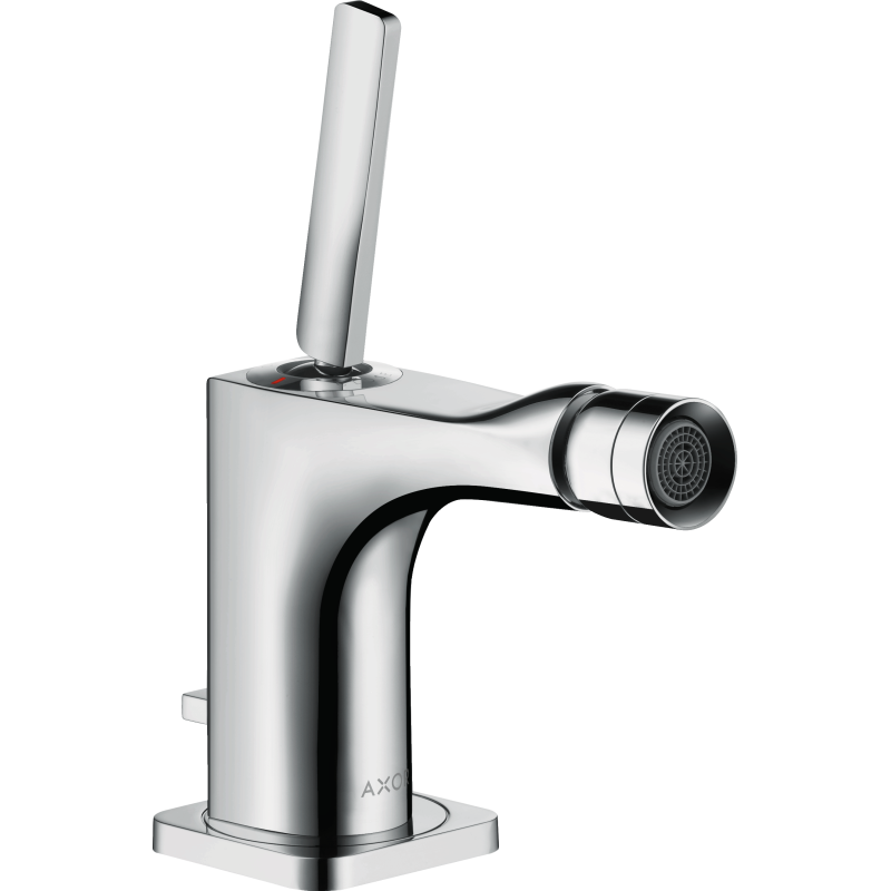 Jednouchwytowa bateria bidetowa z uchwytem Pin i kompletem odpływowym z cięgłem Chrom Polerowany Citterio E AXOR 36120020