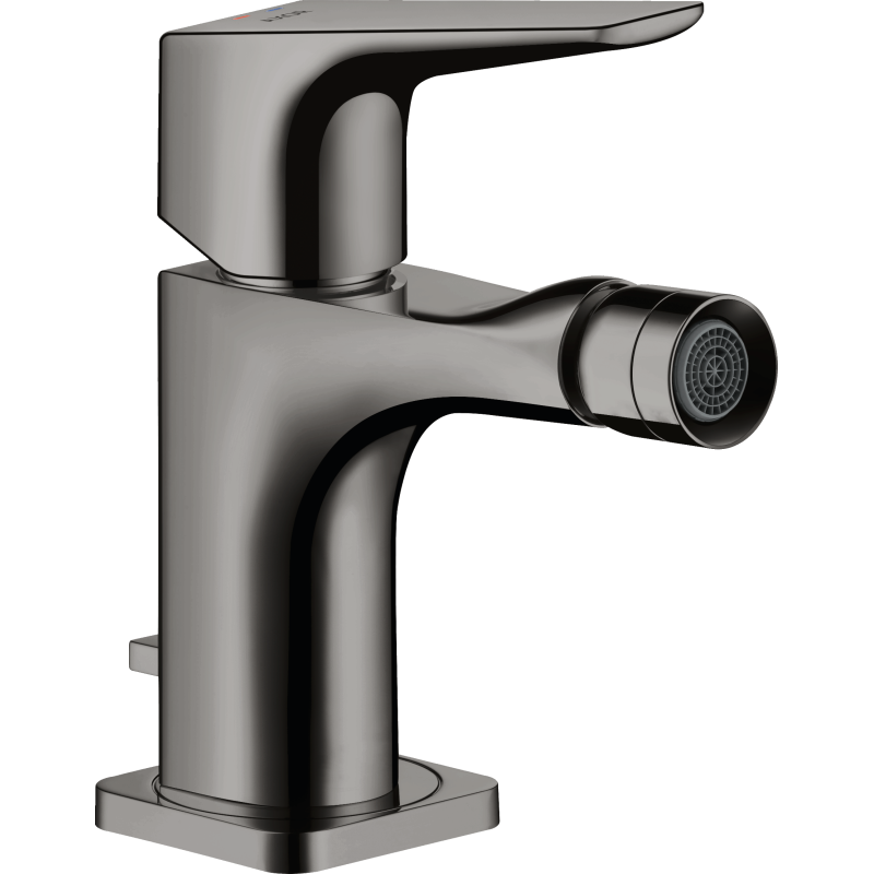 Jednouchwytowa bateria bidetowa z kompletem odpływowym z cięgłem Czarny Chrom Polerowany Citterio E AXOR 36121330