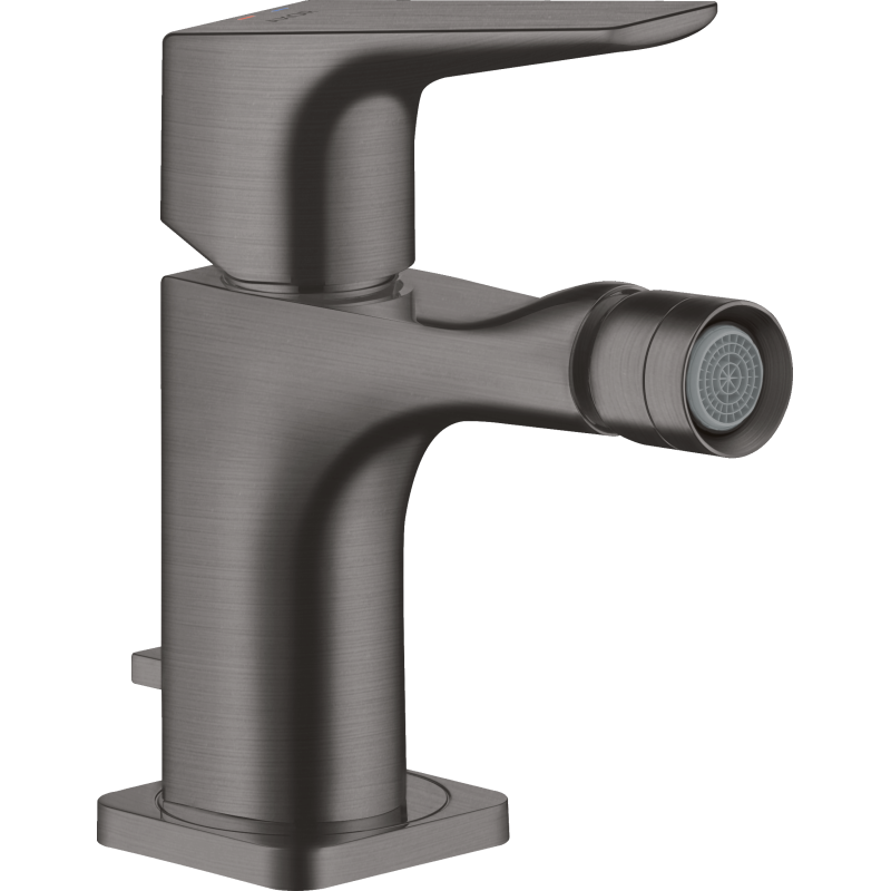 Jednouchwytowa bateria bidetowa z kompletem odpływowym z cięgłem Czarny Chrom Szczotkowany Citterio E AXOR 36121340