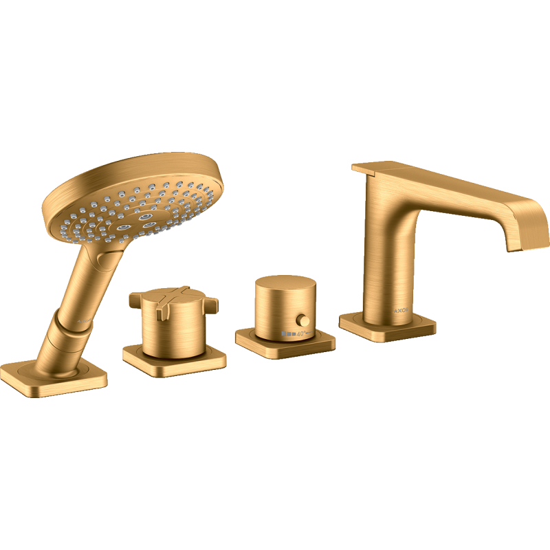 4-otworowa bateria termostatyczna na brzeg wanny Złoty Optyczny Szczotkowany Citterio E AXOR 36411250