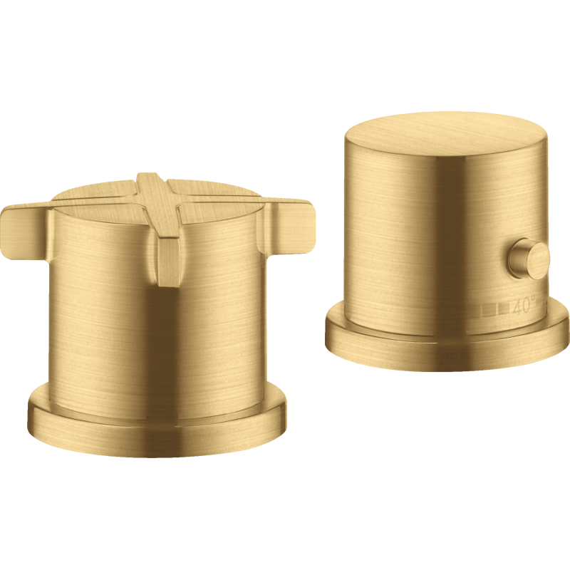 2-otworowa bateria termostatyczna na brzeg wanny Złoty Optyczny Szczotkowany Citterio E AXOR 36412250