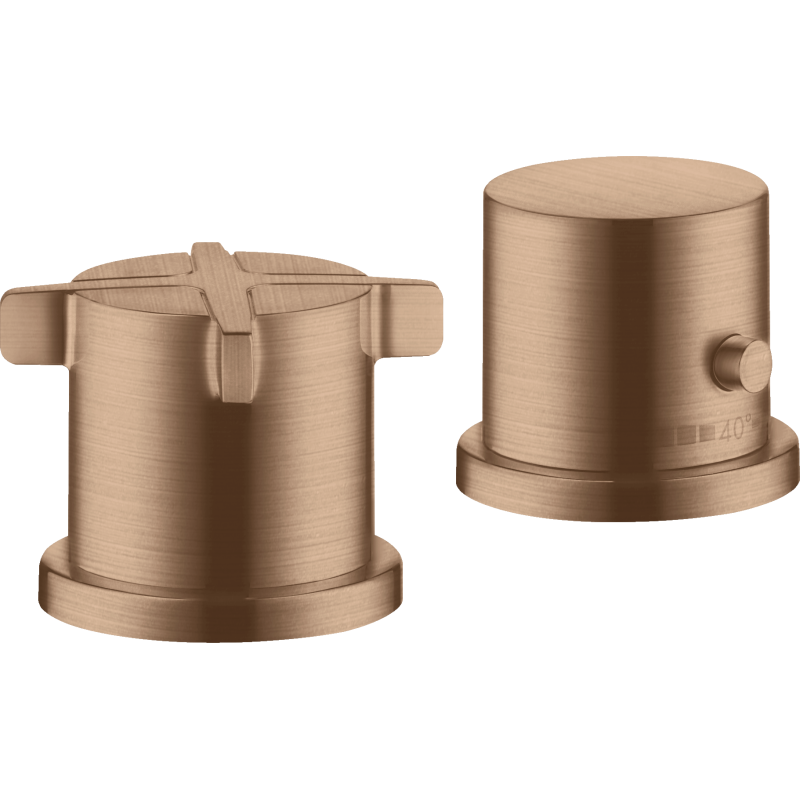 2-otworowa bateria termostatyczna na brzeg wanny Czerwony Złoty Szczotkowany Citterio E AXOR 36412310
