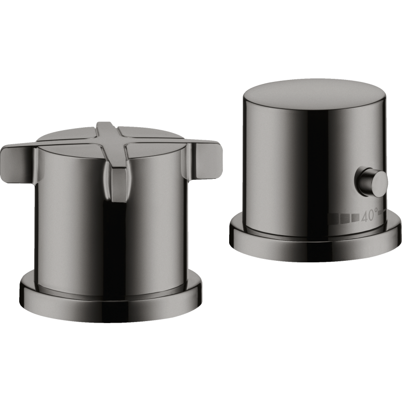 2-otworowa bateria termostatyczna na brzeg wanny Czarny Chrom Polerowany Citterio E AXOR 36412330