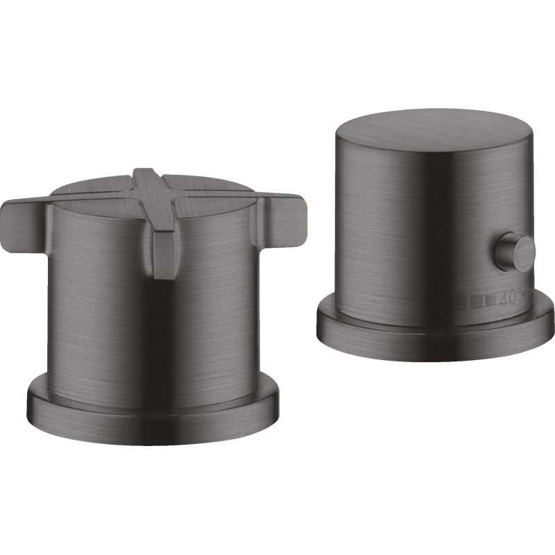 2-otworowa bateria termostatyczna na brzeg wanny Czarny Chrom Szczotkowany Citterio E AXOR 36412340