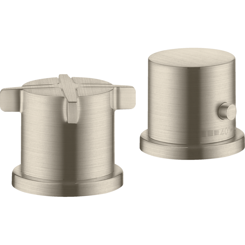 2-otworowa bateria termostatyczna na brzeg wanny Nikiel Szczotkowany Citterio E AXOR 36412820