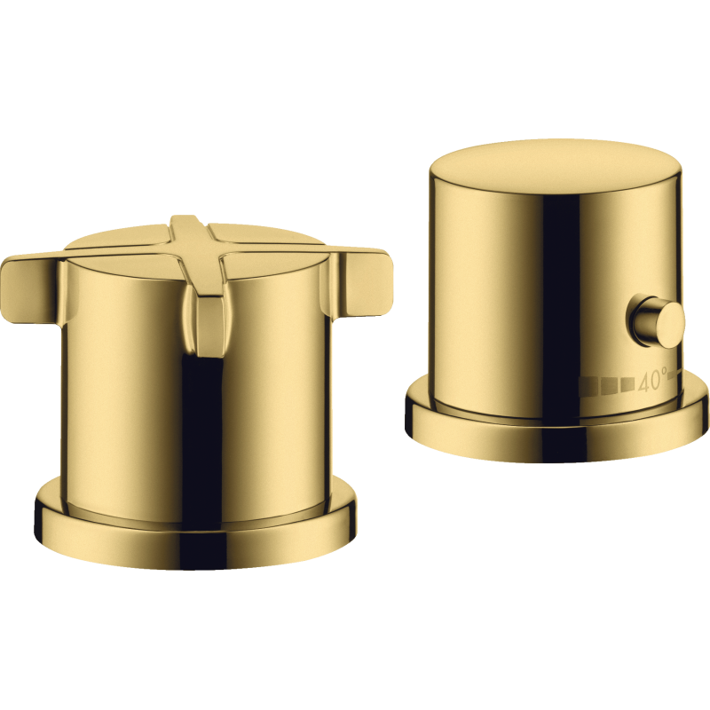 2-otworowa bateria termostatyczna na brzeg wanny Złoty Optyczny Polerowany Citterio E AXOR 36412990