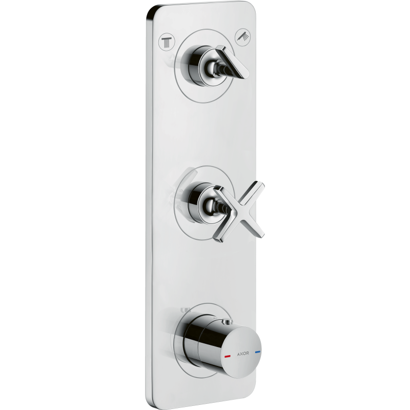 Moduł termostatyczny 380/120 do 2 odbiorników z płytką, podtynkowy Chrom Citterio E AXOR 36703000