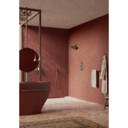 Moduł termostatyczny 380/120 do 3 odbiorników z rozetami, podtynkowy Czarny Chrom Szczotkowany Citterio E AXOR 36704340