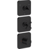 Moduł termostatyczny 380/120 do 3 odbiorników z rozetami, podtynkowy Czarny Matowy Citterio E AXOR 36704670