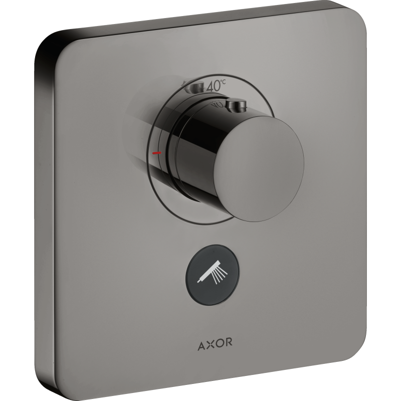 Bateria termo. HighFlow do 1 odb. z dodatkowym wyjściem, softsquare, podtynk. Czarny Chrom poler ShowerSelect AXOR 36706330