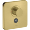 Bateria termo. HighFlow do 1 odbiornika z dodatkowym wyjściem, softsquare, podtynkowa Mosiądz brushed ShowerSelect AXOR 36706950