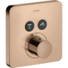 Bateria termostatyczna do 2 odbiorników, softsquare, podtynkowa Czerwony Złoty Polerowany ShowerSolutions AXOR 36707300