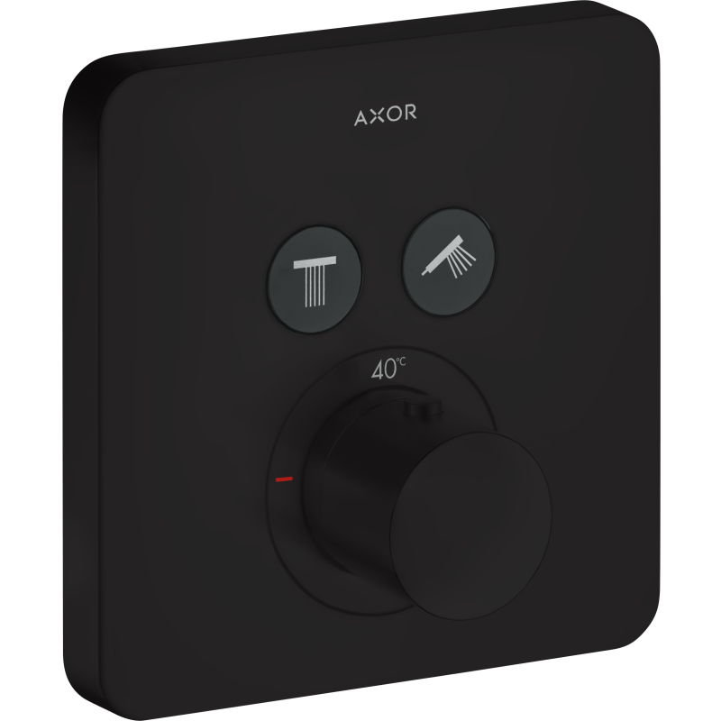 Bateria termostatyczna do 2 odbiorników, softsquare, podtynkowa Czarny Matowy ShowerSolutions AXOR 36707670