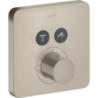 Bateria termostatyczna do 2 odbiorników, softsquare, podtynkowa Nikiel Szczotkowany ShowerSolutions AXOR 36707820