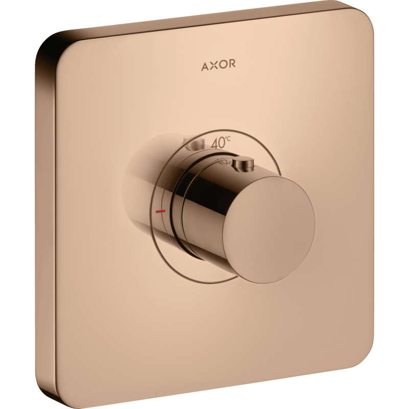 Bateria termostatyczna HighFlow, softsquare, podtynkowa Czerwony Złoty Polerowany ShowerSelect AXOR 36711300