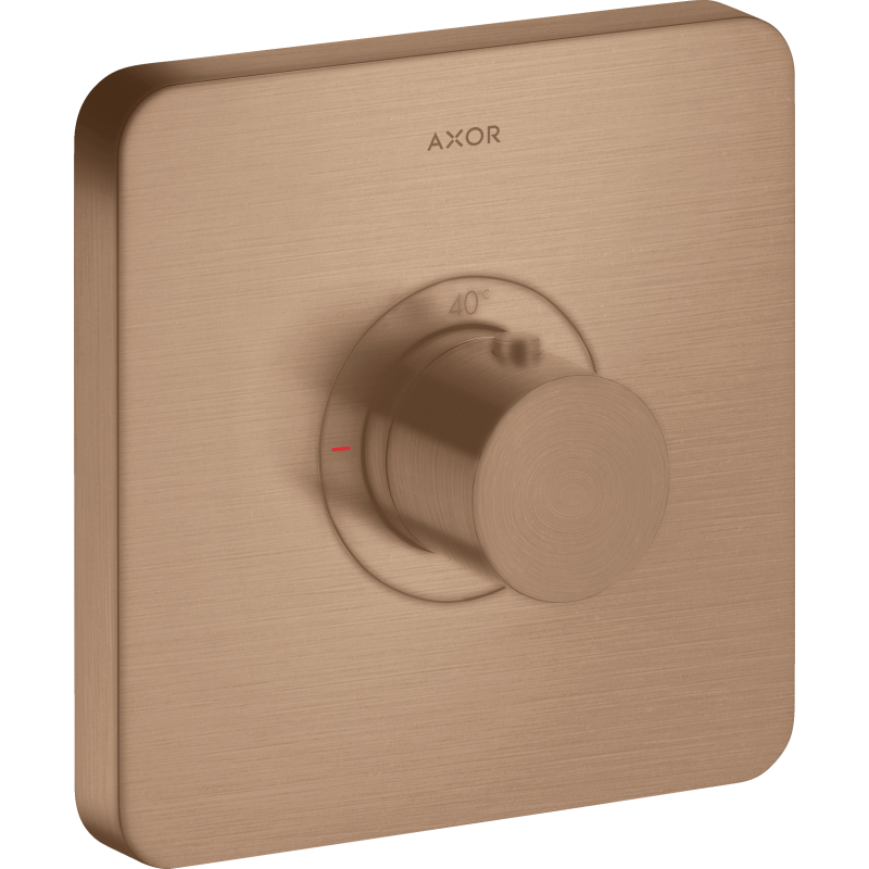 Bateria termostatyczna HighFlow, softsquare, podtynkowa Czerwony Złoty Szczotkowany ShowerSelect AXOR 36711310