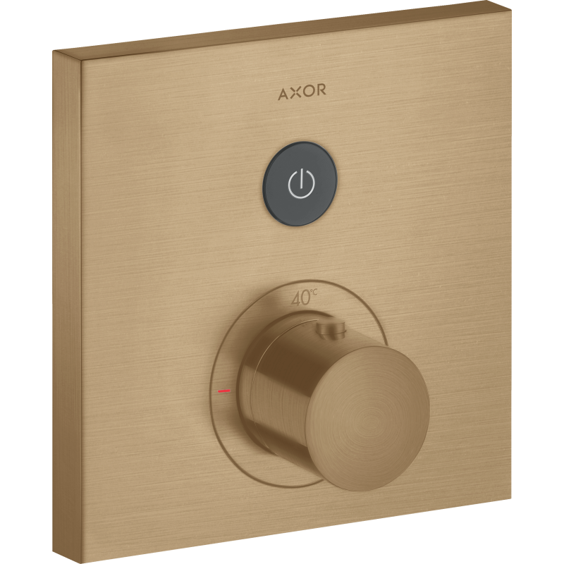 Bateria termostatyczna do 1 odbiornika, kwadratowa, podtynkowa Brąz Szczotkowany ShowerSelect AXOR 36714140
