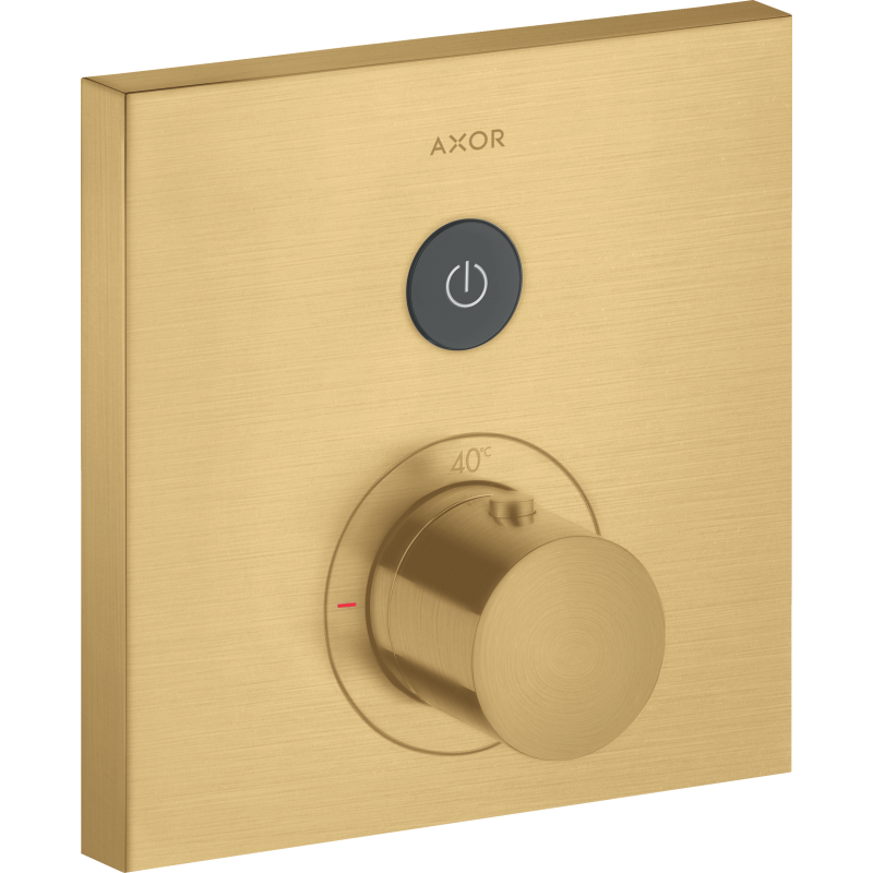 Bateria termostatyczna do 1 odbiornika, kwadratowa, podtynkowa Złoty Optyczny Szczotkowany ShowerSelect AXOR 36714250