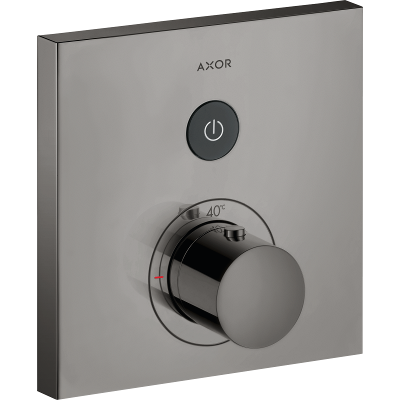 Bateria termostatyczna do 1 odbiornika, kwadratowa, podtynkowa Czarny Chrom Polerowany ShowerSelect AXOR 36714330