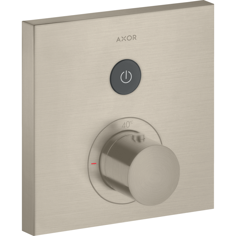 Bateria termostatyczna do 1 odbiornika, kwadratowa, podtynkowa Nikiel Szczotkowany ShowerSelect AXOR 36714820