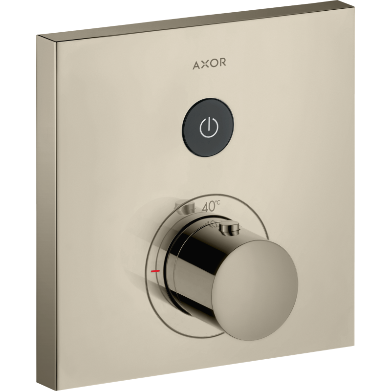 Bateria termostatyczna do 1 odbiornika, kwadratowa, podtynkowa Nikiel Polerowany ShowerSelect AXOR 36714830