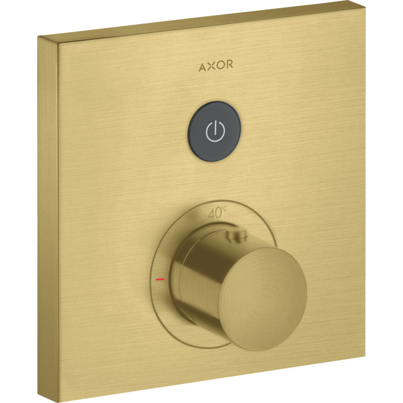 Bateria termostatyczna do 1 odbiornika, kwadratowa, podtynkowa Mosiądz Szczotkowany ShowerSelect AXOR 36714950