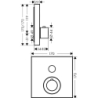 Bateria termostatyczna do 1 odbiornika, kwadratowa, podtynkowa Mosiądz Szczotkowany ShowerSelect AXOR 36714950