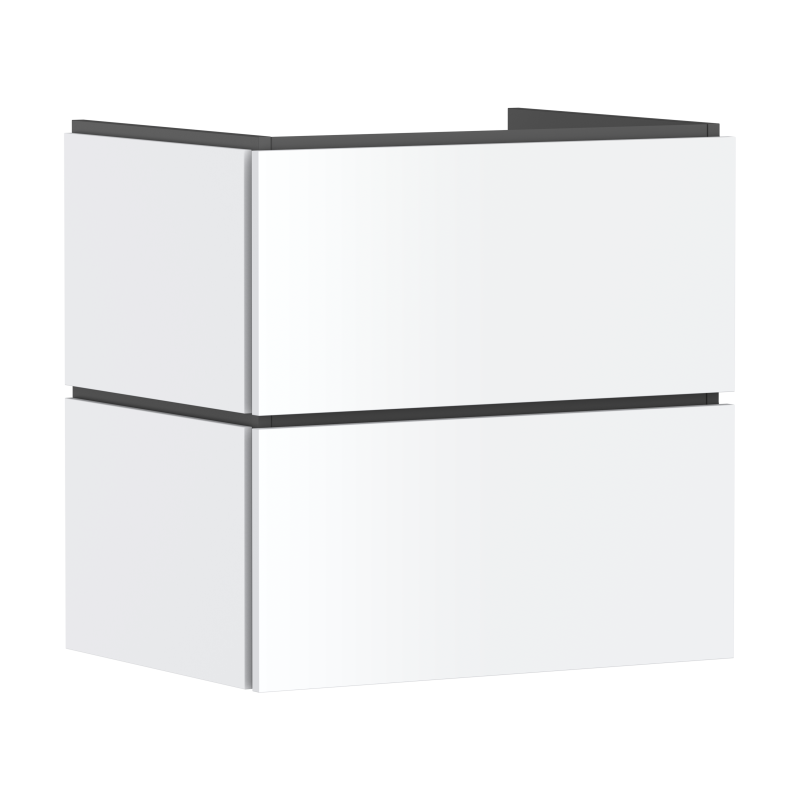 Szafka pod umywalkę wiszącą z 2 szufladami PushOpen 630/470 Biały Matowy Xilesa E HANSGROHE 54294700