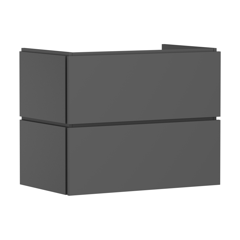 Szafka pod umywalkę wiszącą z 2 szufladami PushOpen 780/470 Szary Łupek Matowy Xilesa E HANSGROHE 54296760