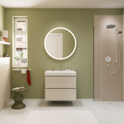 Szafka pod umywalkę wiszącą z 2 szufladami PushOpen 780/470 Piaskowy Beż Matowy Xilesa E HANSGROHE 54296780