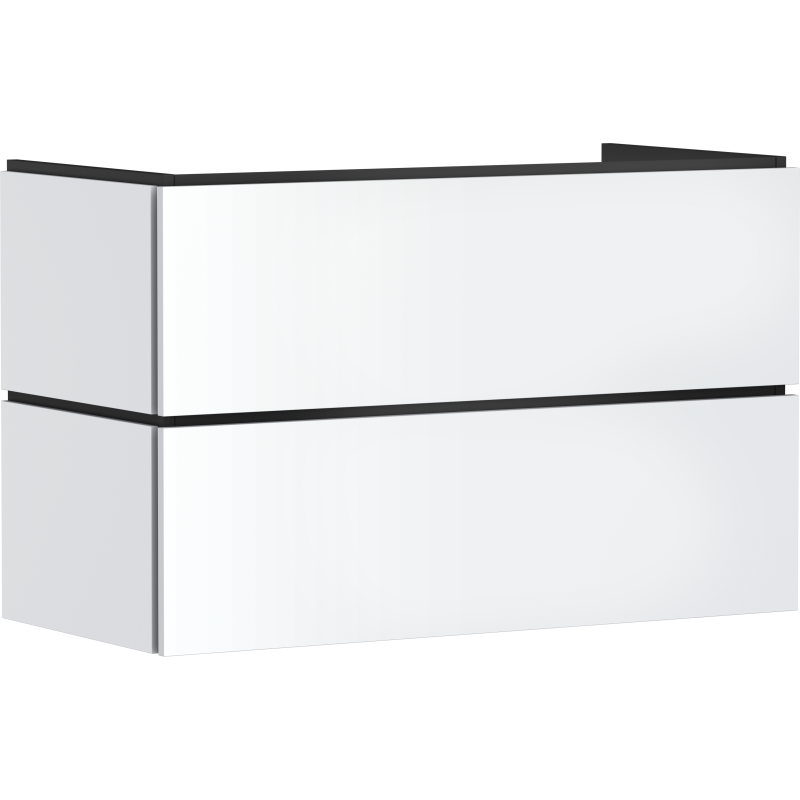 Szafka pod umywalkę wiszącą z 2 szufladami PushOpen 980/470 Biały Matowy Xilesa E HANSGROHE 54297700
