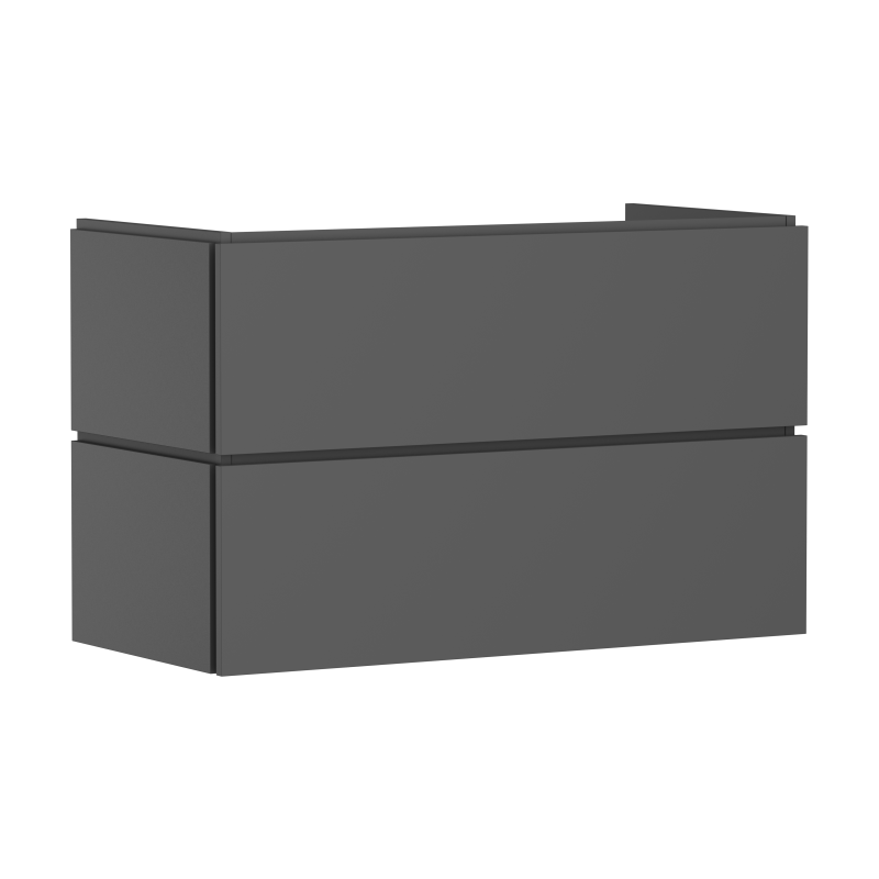 Szafka pod umywalkę wiszącą z 2 szufladami PushOpen 980/470 Szary Łupek Matowy Xilesa E HANSGROHE 54297760