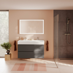 Szafka pod umywalkę wiszącą z 2 szufladami PushOpen 1180/470 Szary Łupek Matowy Xilesa E HANSGROHE 54298760