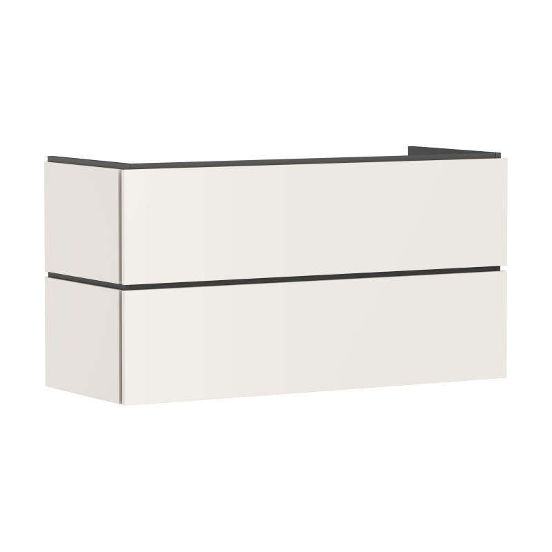 Szafka pod umywalkę wiszącą z 2 szufladami PushOpen 1180/470 Piaskowy Beż Matowy Xilesa E HANSGROHE 54298780