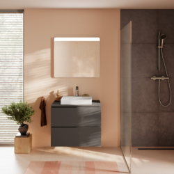 Szafka pod szlifowaną umywalkę wpuszczaną w blat/nablatową z 2 szufladami 780/550 Szary Łupek Matowy Xilesa E HANSGROHE 54299760