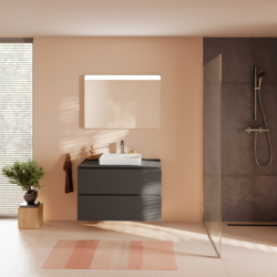 Szafka pod szlifowaną umywalkę wpuszczaną w blat/nablatową z 2 szufladami 980/550 Szary Łupek Matowy Xilesa E HANSGROHE 54301760