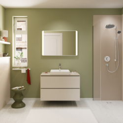 Szafka pod umywalkę wpuszczaną w blat/nablatową z 2 szufladami 980/550 Piaskowy Beż Matowy Xilesa E HANSGROHE 54301780